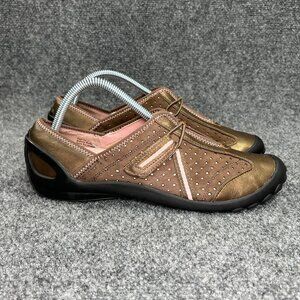 Privo By Clarks Shoes Women's Size 9.5 Brown Leather Athletic Slip On Hiking